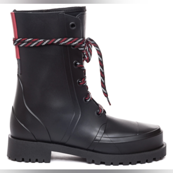 Bernardo Andra Lace Up Combat Moto Rain Boots - Picture 10 of 13